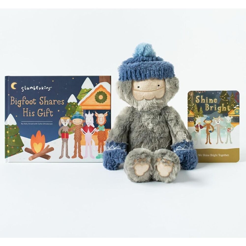Slumberkins Shine Bright Kin & Bigfoot Shares His Gift Board Book